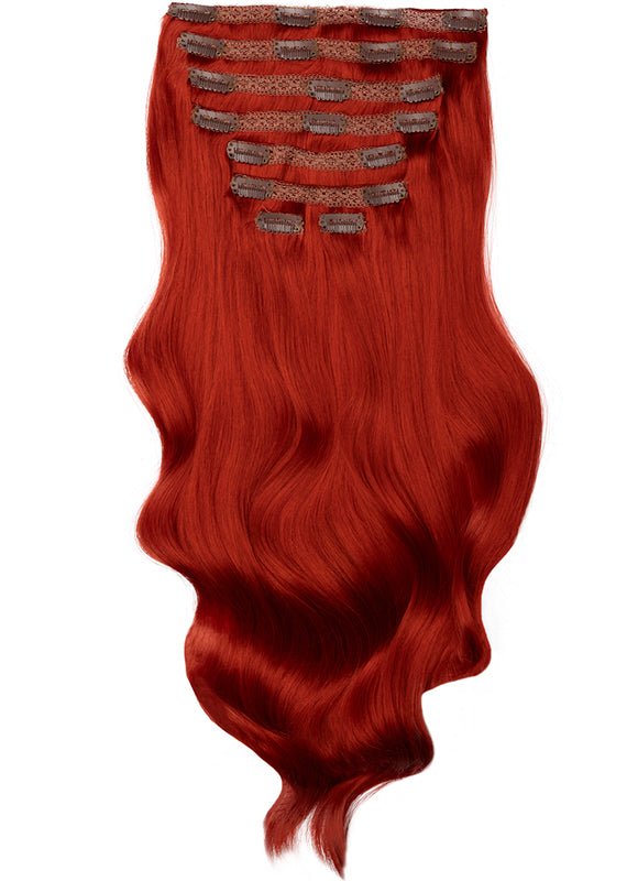 Clip in hair extensions red hotsell