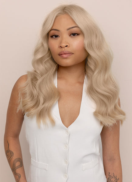 16 Inch Halo Hair Extensions #Light Grey