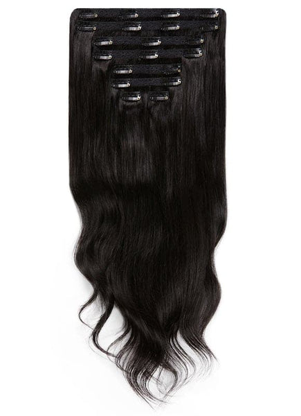 20 Inch Ultimate Volume Clip in Hair Extensions #1B Natural Black