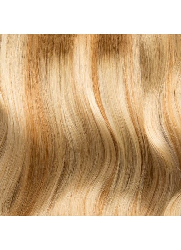 20 inch Seamless Clip in Hair Extensions Ash Brown & Light Blonde Balayage