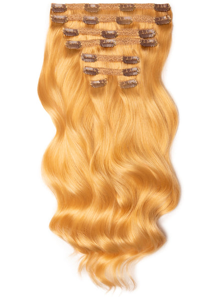 24 Inch Deluxe Clip in Hair Extensions #27 Strawberry Blonde