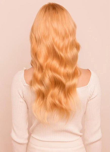 16 Inch Deluxe Clip in Hair Extensions #27 Strawberry Blonde