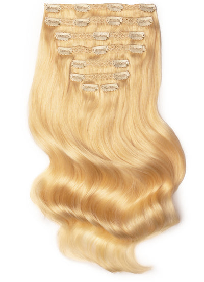 16 inch Full Volume Clip in Hair Extensions #60 Light Blonde