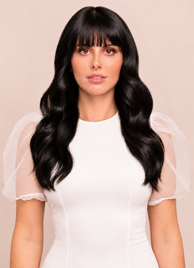 16 inch Full Volume Clip in Hair Extensions #1 Jet Black