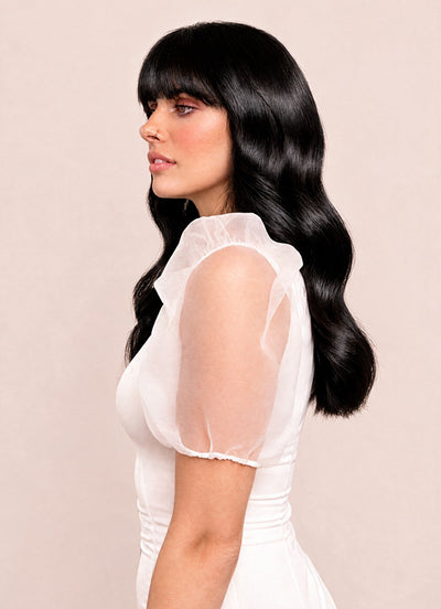 16 inch Full Volume Clip in Hair Extensions #1 Jet Black