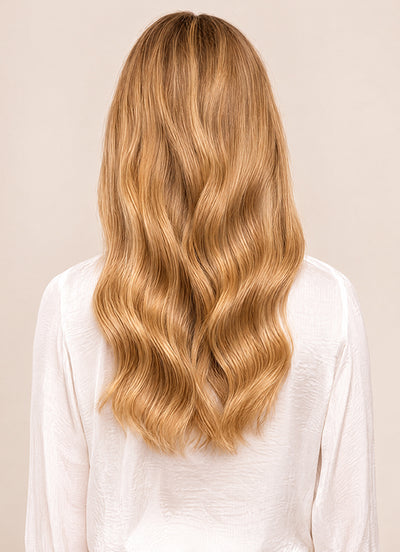 16 inch Full Volume Clip in Hair Extensions #16 Light Golden Blonde