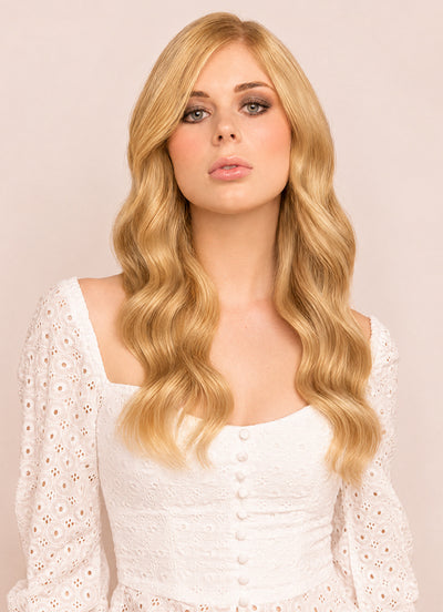 16 inch Full Volume Clip in Hair Extensions #27 Strawberry Blonde
