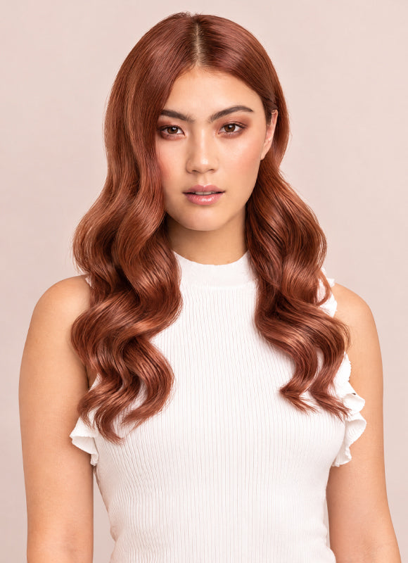 16 inch Full Volume Clip in Hair Extensions #33 Dark Auburn Red