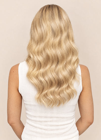 16 inch Full Volume Clip in Hair Extensions #60A Light Ash Blonde