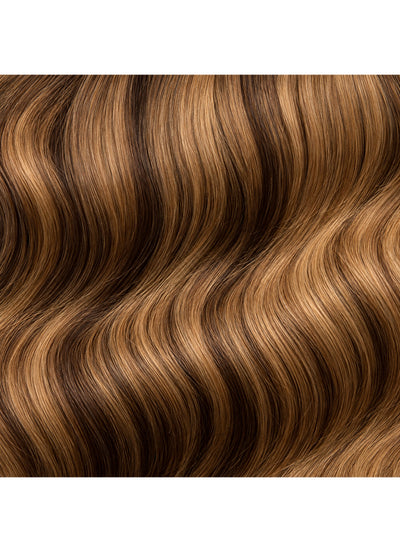 16 inch Full Volume Clip in Hair Extensions Dark & Chestnut Brown Balayage