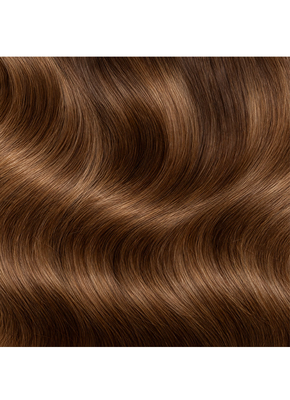 16 inch Full Volume Clip in Hair Extensions Dark to Medium Brown Ombre