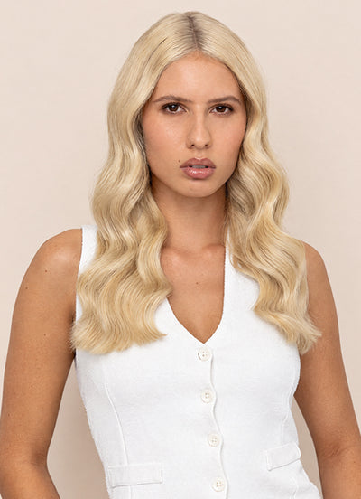 16 inch Ultimate Volume Clip in Hair Extensions Ice Blonde