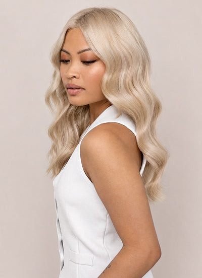 16 inch Ultimate Volume Clip in Hair Extensions Pearl Blonde