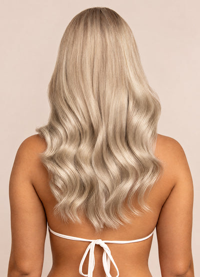 16 inch Full Volume Clip in Hair Extensions Silver