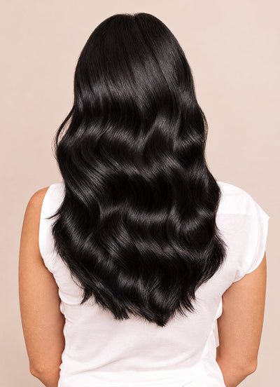 16 inch Ultimate Volume Clip in Hair Extensions #1B Natural Black