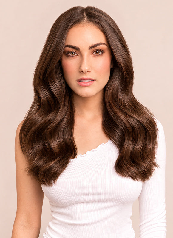 16 inch Ultimate Volume Clip in Hair Extensions #2 Dark Brown
