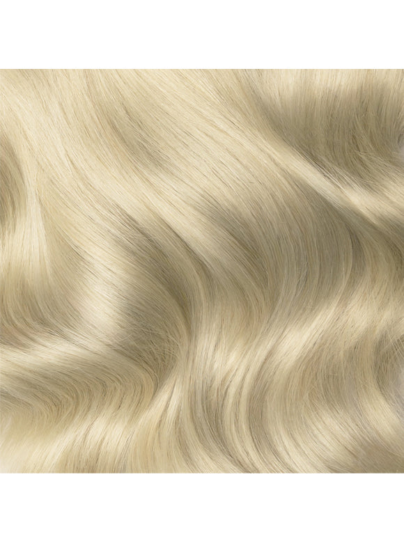 16 inch Deluxe Clip in Hair Extensions #60W Platinum Blonde
