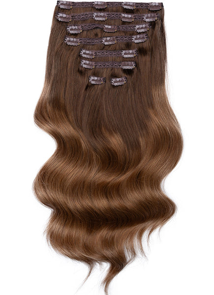 16 Inch Full Volume Clip in Hair Extensions #T02/06 Ombre
