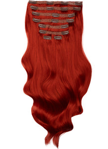 16 Inch Full Volume Clip in Hair Extensions #Red