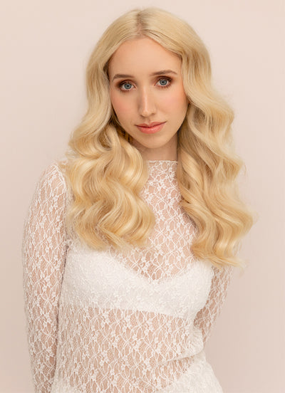 16 inch Halo Hair Extensions in #613 Bleached Blonde