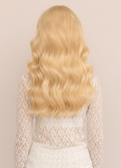 16 inch Halo Hair Extensions in #613 Bleached Blonde