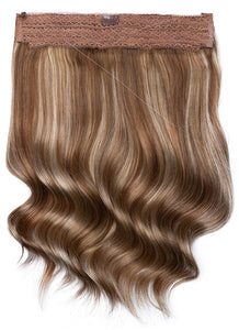 16 Inch Halo Hair Extensions #F4A-4A8A613 Balayage