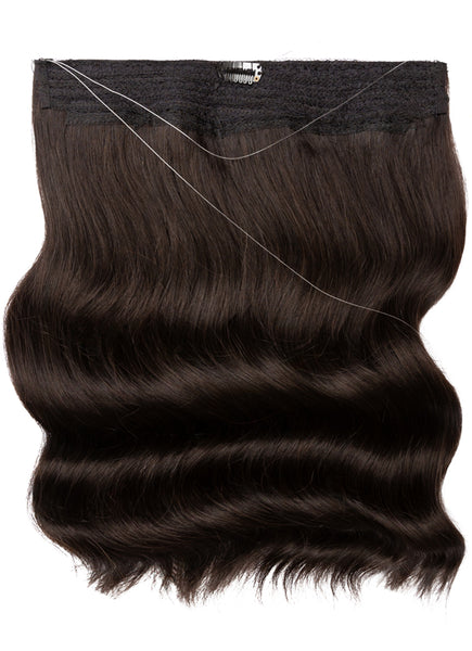 16 Inch Halo Hair Extensions #1B Natural Black