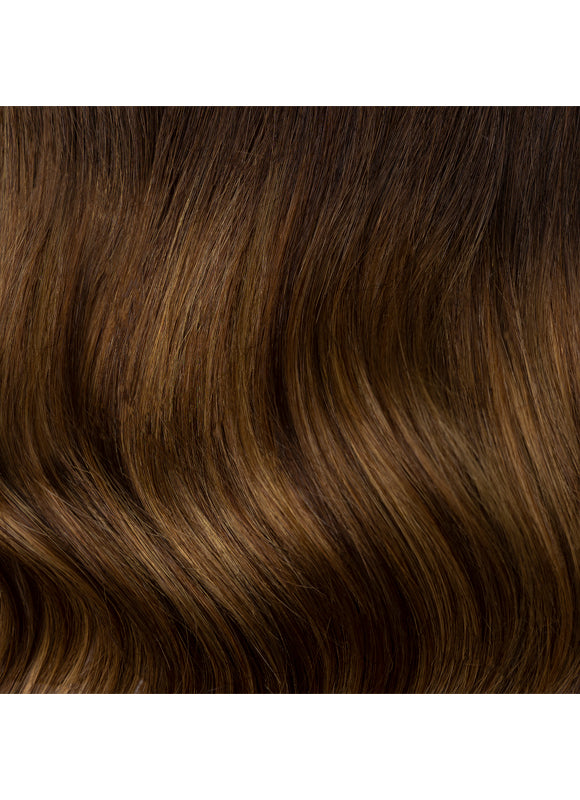 16 inch Halo Hair Extensions Dark to Medium Brown Ombre