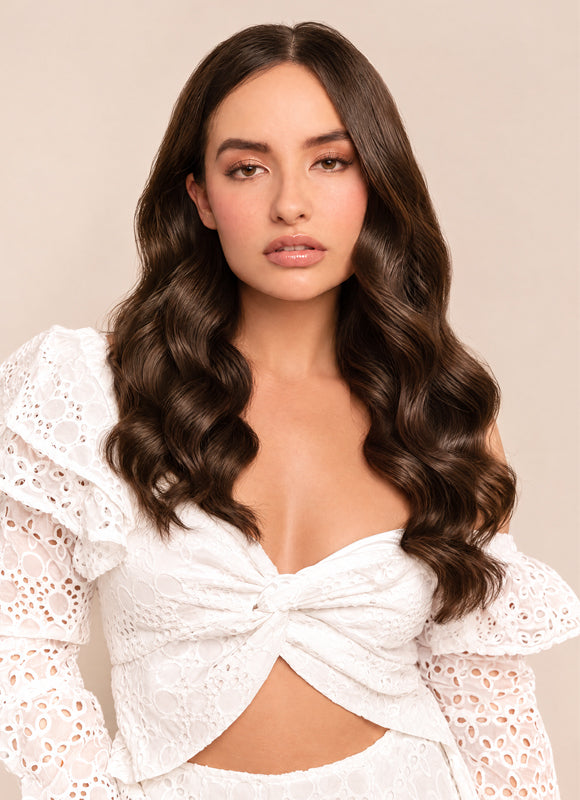 16 inch Ultimate Volume Clip in Hair Extensions #1C Mocha Brown