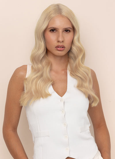 16 inch Ultimate Volume Clip in Hair Extensions Ice Blonde
