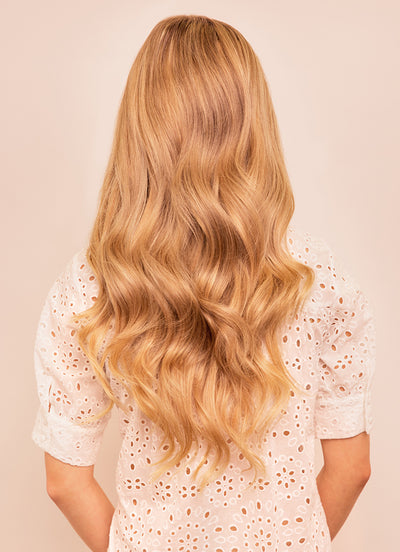 20 inch Full Volume Clip in Hair Extensions #16 Light Golden Blonde