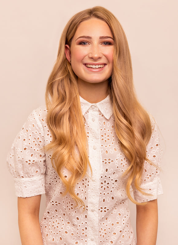 20 inch Full Volume Clip in Hair Extensions #16 Light Golden Blonde