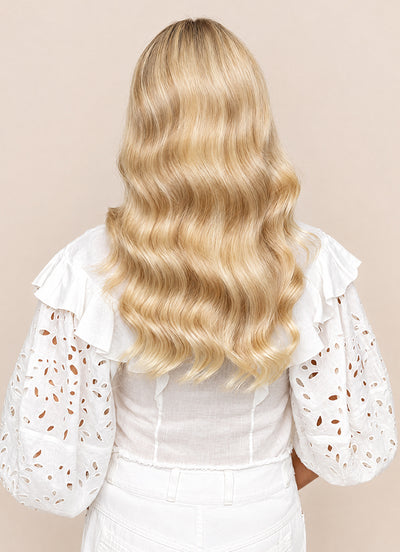 20 inch Full Volume Clip in Hair Extensions #60A Light Ash Blonde