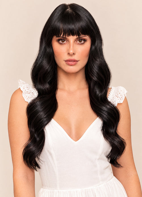 20 inch Full Volume Clip in Hair Extensions #1 Jet Black
