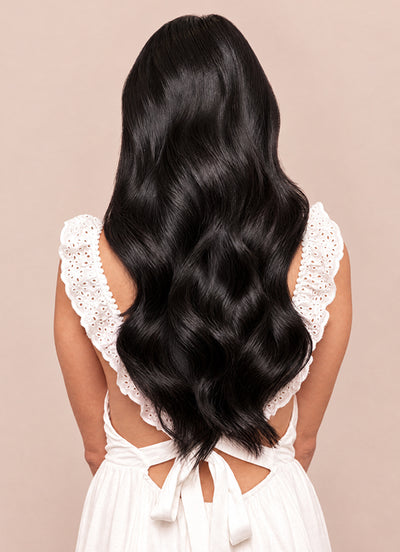 20 inch Full Volume Clip in Hair Extensions #1 Jet Black