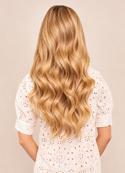 20 inch Full Volume Clip in Hair Extensions #16 Light Golden Blonde