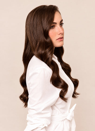 20 inch Full Volume Clip in Hair Extensions #2 Dark Brown
