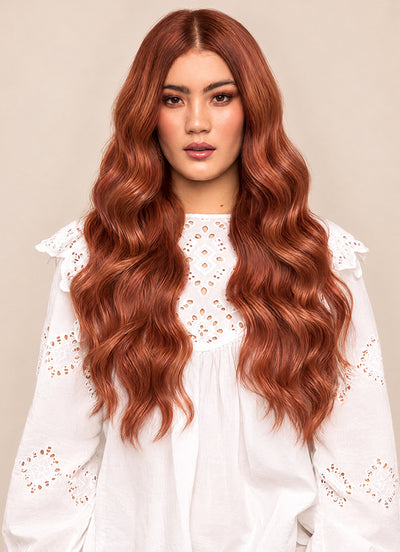 20 inch Ultimate Volume Clip in Hair Extensions  #33 Dark Auburn Red