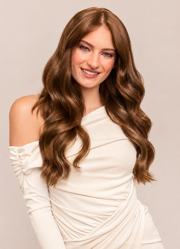 20 inch Ultimate Volume Clip in Hair Extensions  #4 Medium Brown