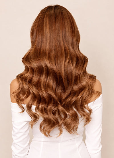 20 inch Ultimate Volume Clip in Hair Extensions  #6 Light Chestnut Brown