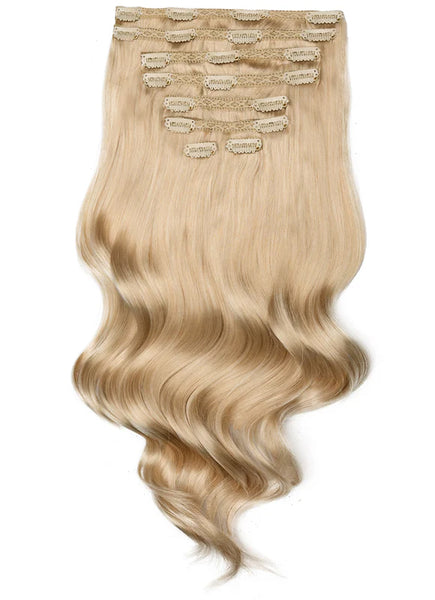 20 Inch Full Volume Clip in Hair Extensions #Ice Blonde