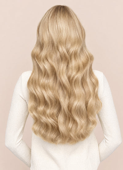 20 inch Ultimate Volume Clip in Hair Extensions  Ice Blonde