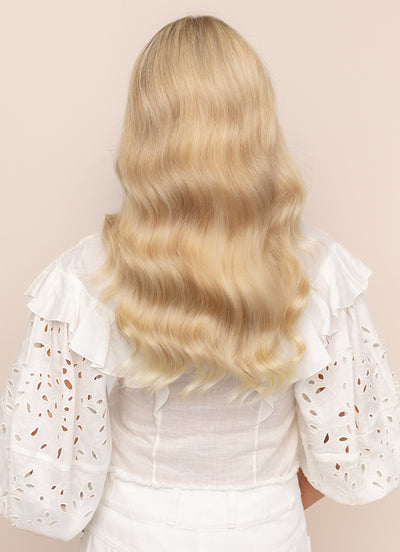 20 inch Full Volume Clip in Hair Extensions #60A Light Ash Blonde