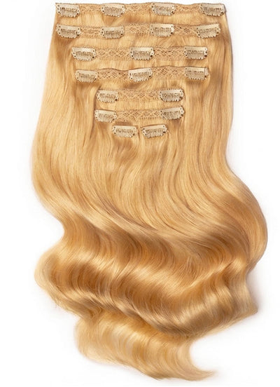 20 inch Full Volume Clip in Hair Extensions #27 Strawberry Blonde