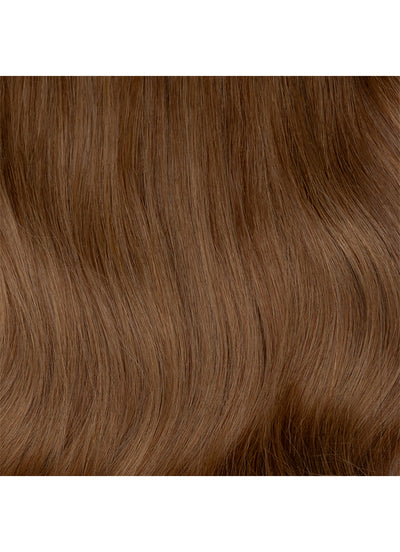20 inch Seamless Clip in Hair Extensions #8 Chestnut Brown