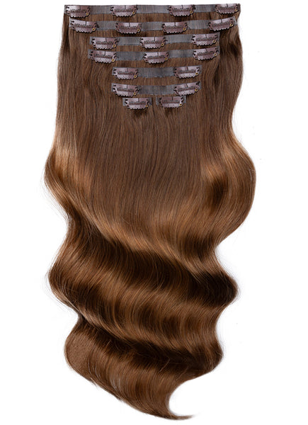 18 inch Seamless Clip in Hair Extensions #T02/04 Ombre
