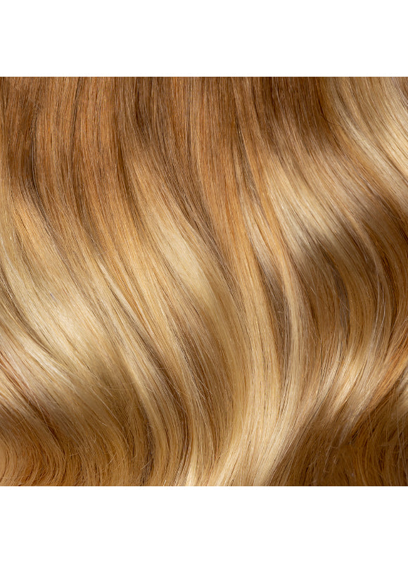 20 inch Ultimate Volume Clip in Hair Extensions in Light Brown & Blonde Balayage