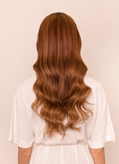 20 inch Seamless Clip in Hair Extensions #6 Light Chestnut Brown