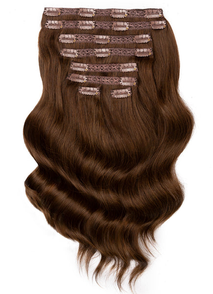 20 Inch Ultimate Volume Clip in Hair Extensions #2 Dark Brown