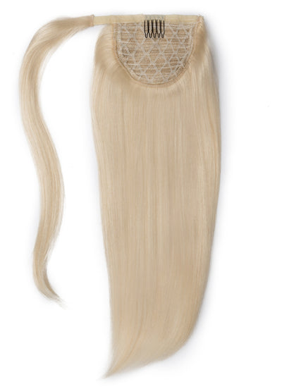22 Inch Clip in Ponytail Extension Light Grey